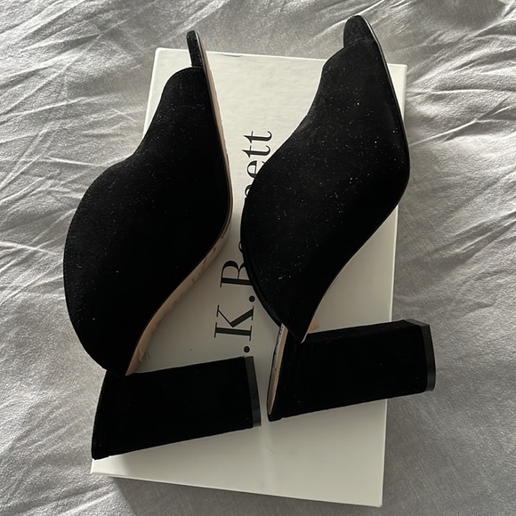 L.K. Bennett Carmela Block Heel Mules - Picture 2 of 8